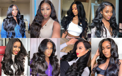 8A Malaysian hair Body Wave Bundles Virgin Extensions Model Show