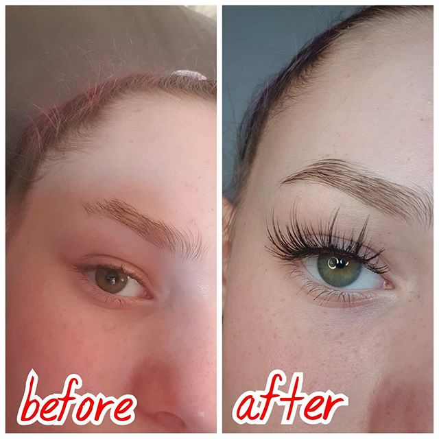 after wearing the lashes