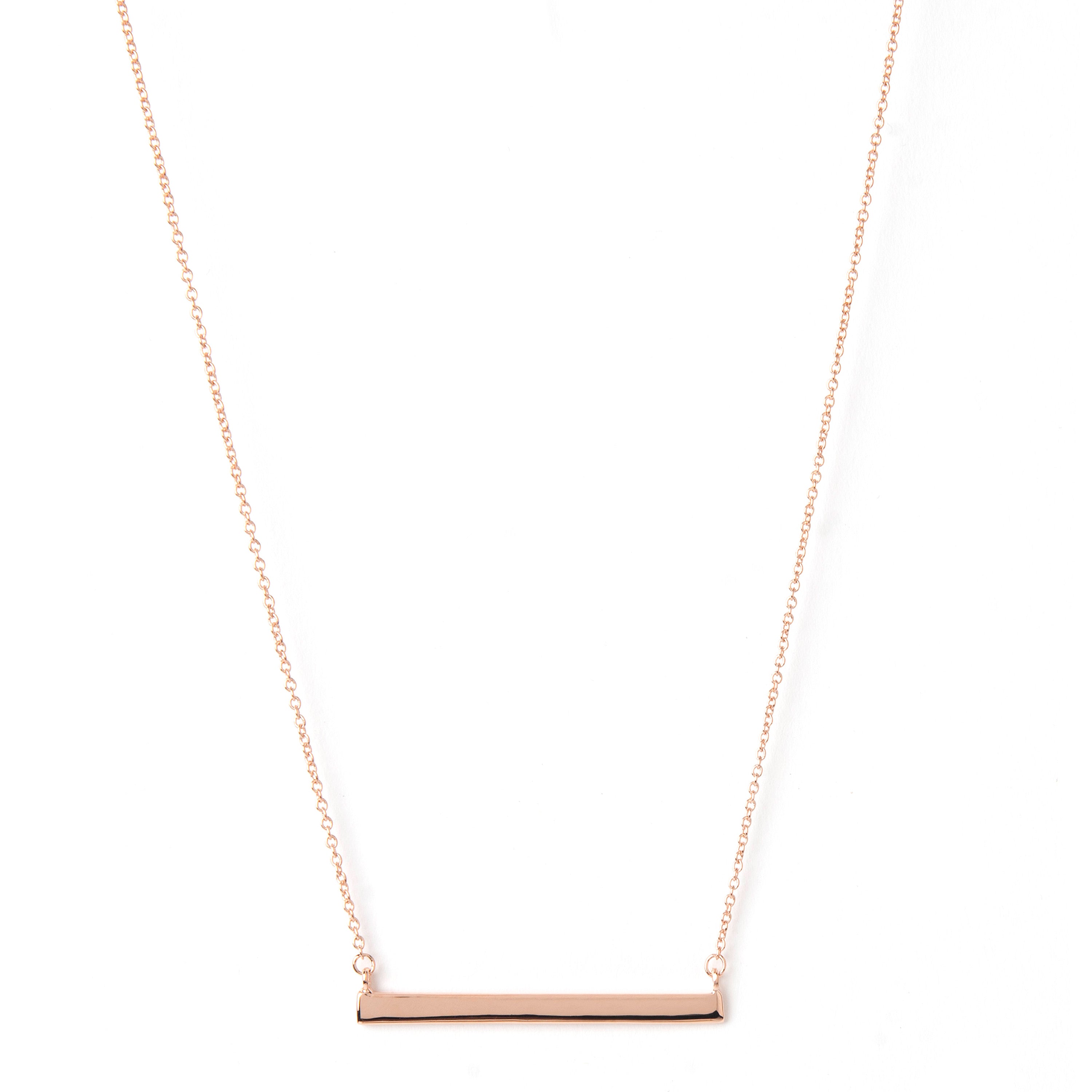 Polished Bar Necklace - Available in Gold, Rose & Rhodium