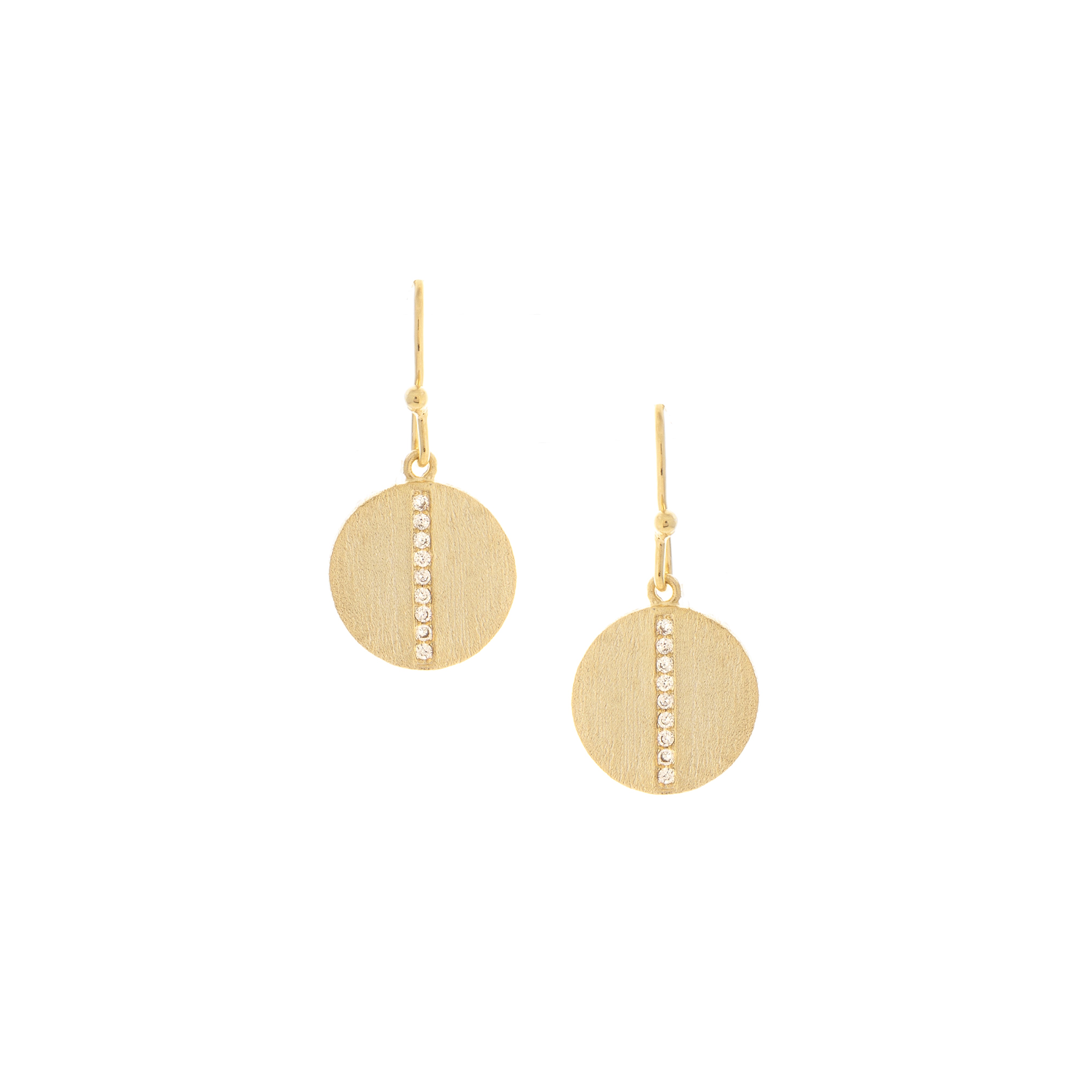 Cubic Zirconia Petite Disc Earrings