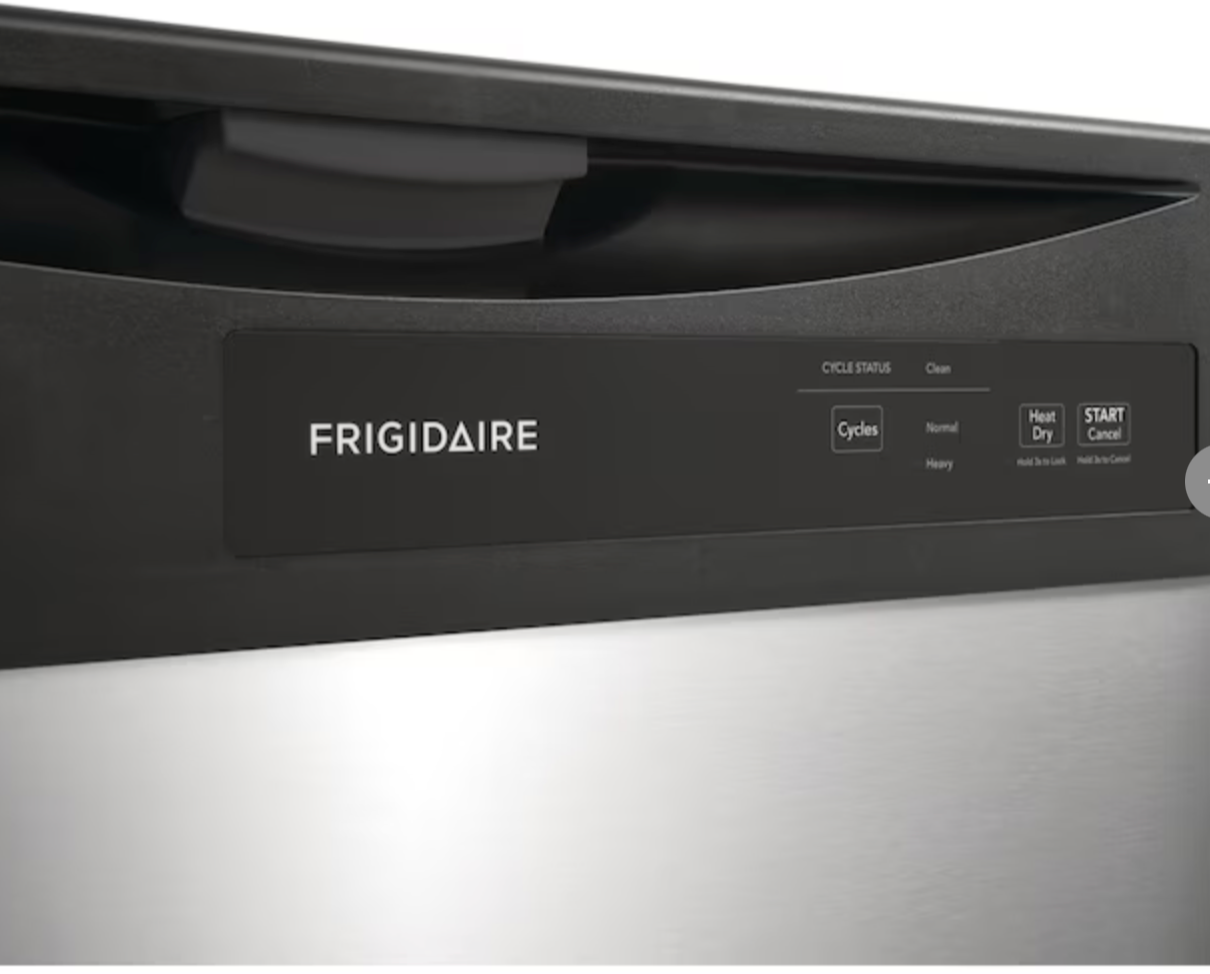 Frigidaire Front Control 24-in Built-In Dishwasher (Stainless Steel), 62-dBA