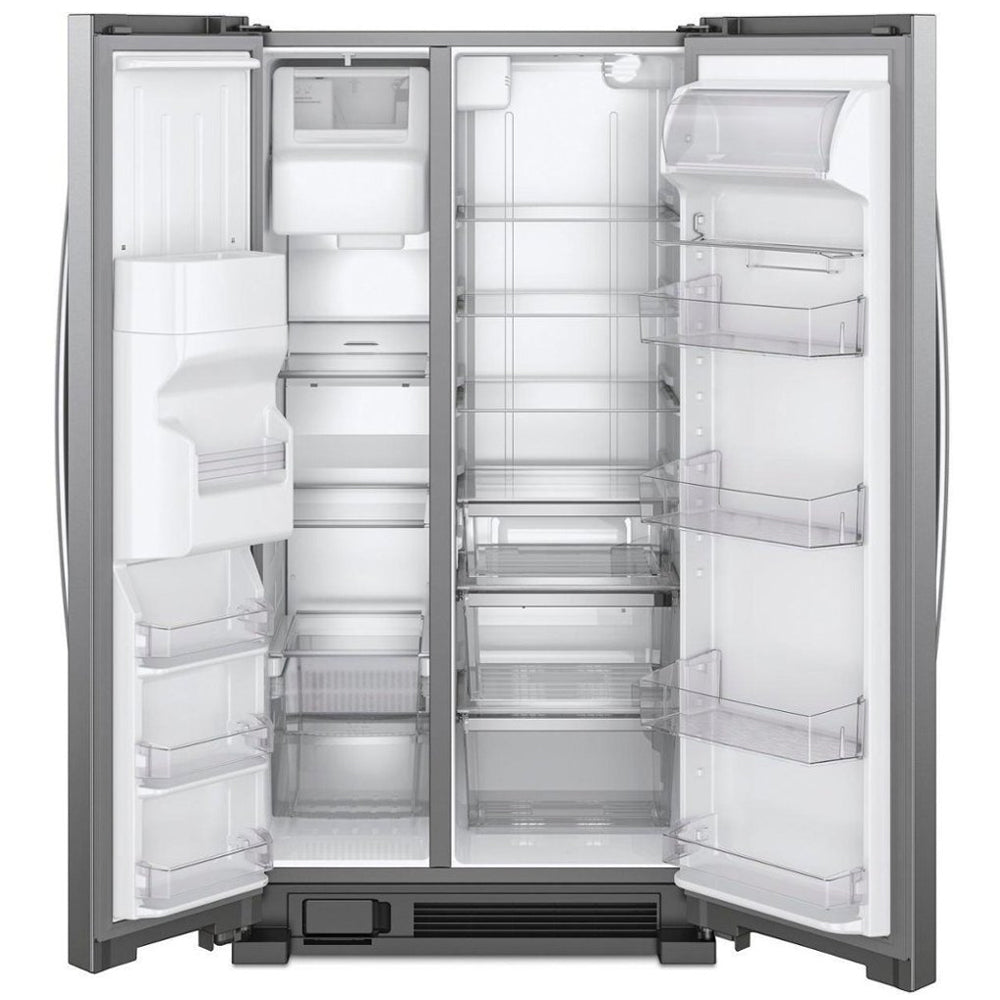 Whirlpool - 21.4 Cu. Ft. Side by Side Refrigerator - Monochromatic Stainless Steel