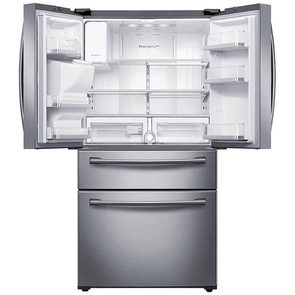 Samsung-28.2 Cu. Ft.4 Door French Door Refrigerator with Thru the Door Ice and Water-Stainless steel
