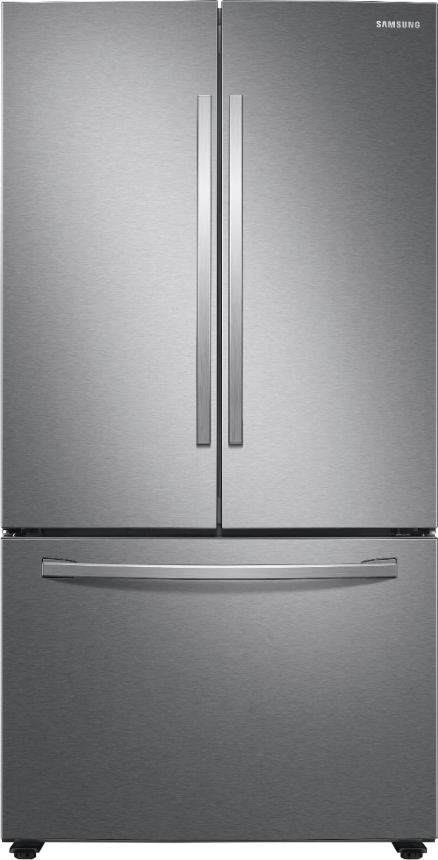 Samsung - 28 cu. ft. Large Capacity 3-Door French Door Refrigerator with Internal Water Dispenser - Fingerprint Resistant Stainless Steel