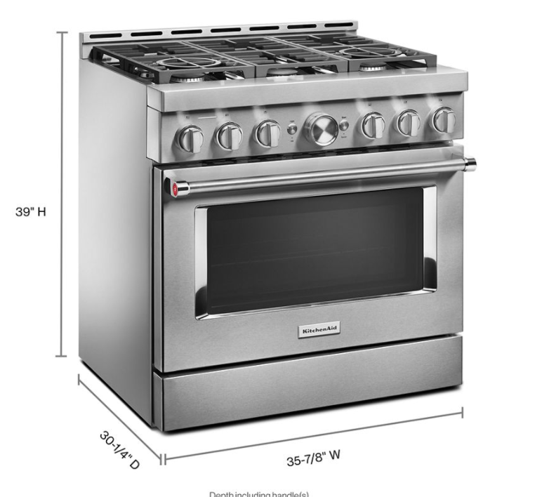 KitchenAid? 36' Smart Commercial-Style Gas Range with 6 Burners