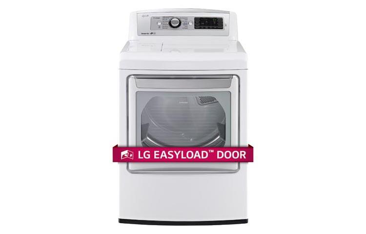 LG - 7.3 Cu. Ft. 14 Cycle Steam Gas Dryer - White