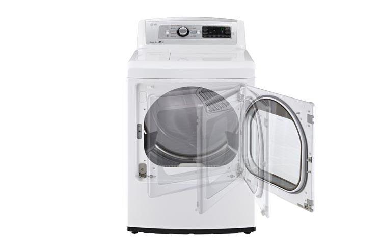 LG - 7.3 Cu. Ft. 14 Cycle Steam Gas Dryer - White