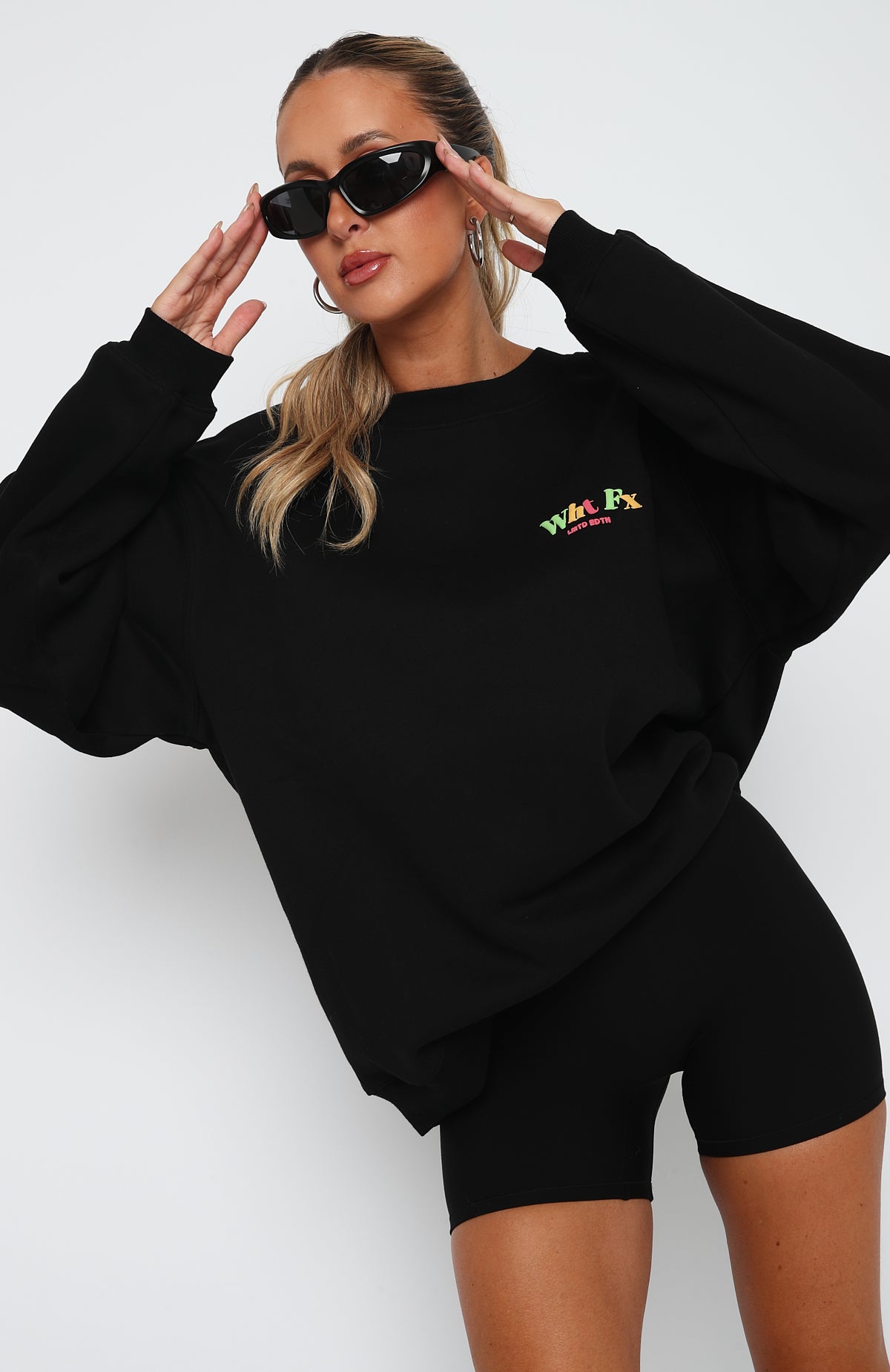 Stand Your Ground Oversized Sweater Black