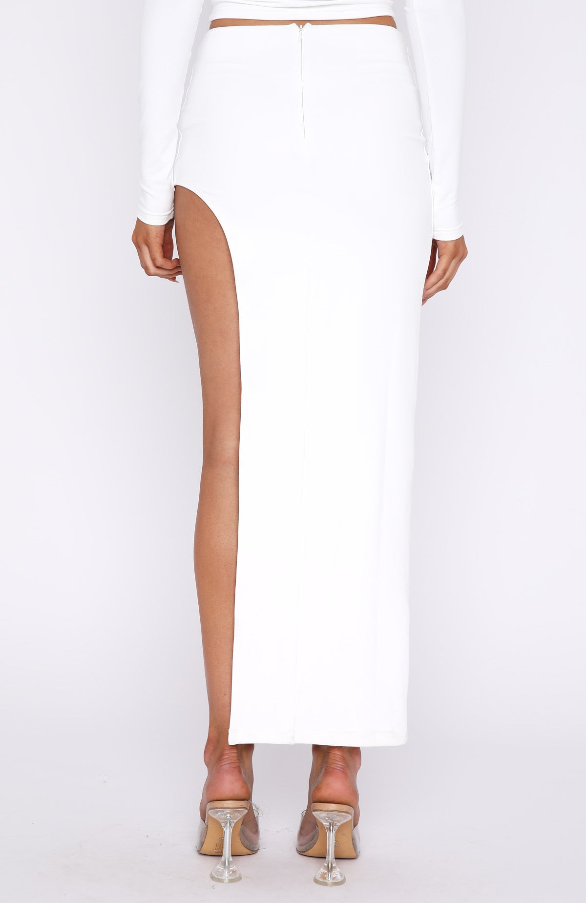 Take It All In Maxi Skirt White