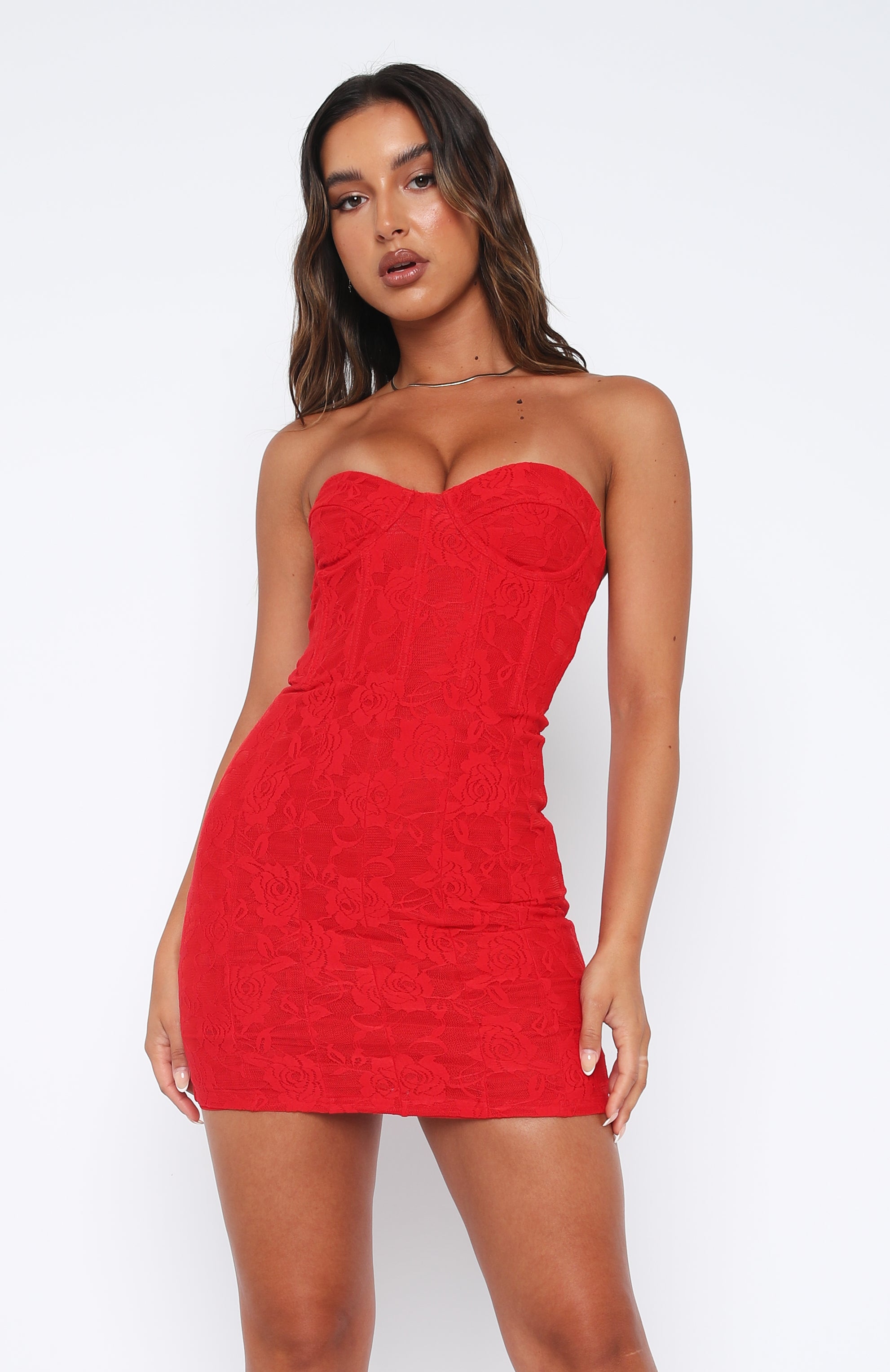 Kiss And Make Up Mini Dress Red