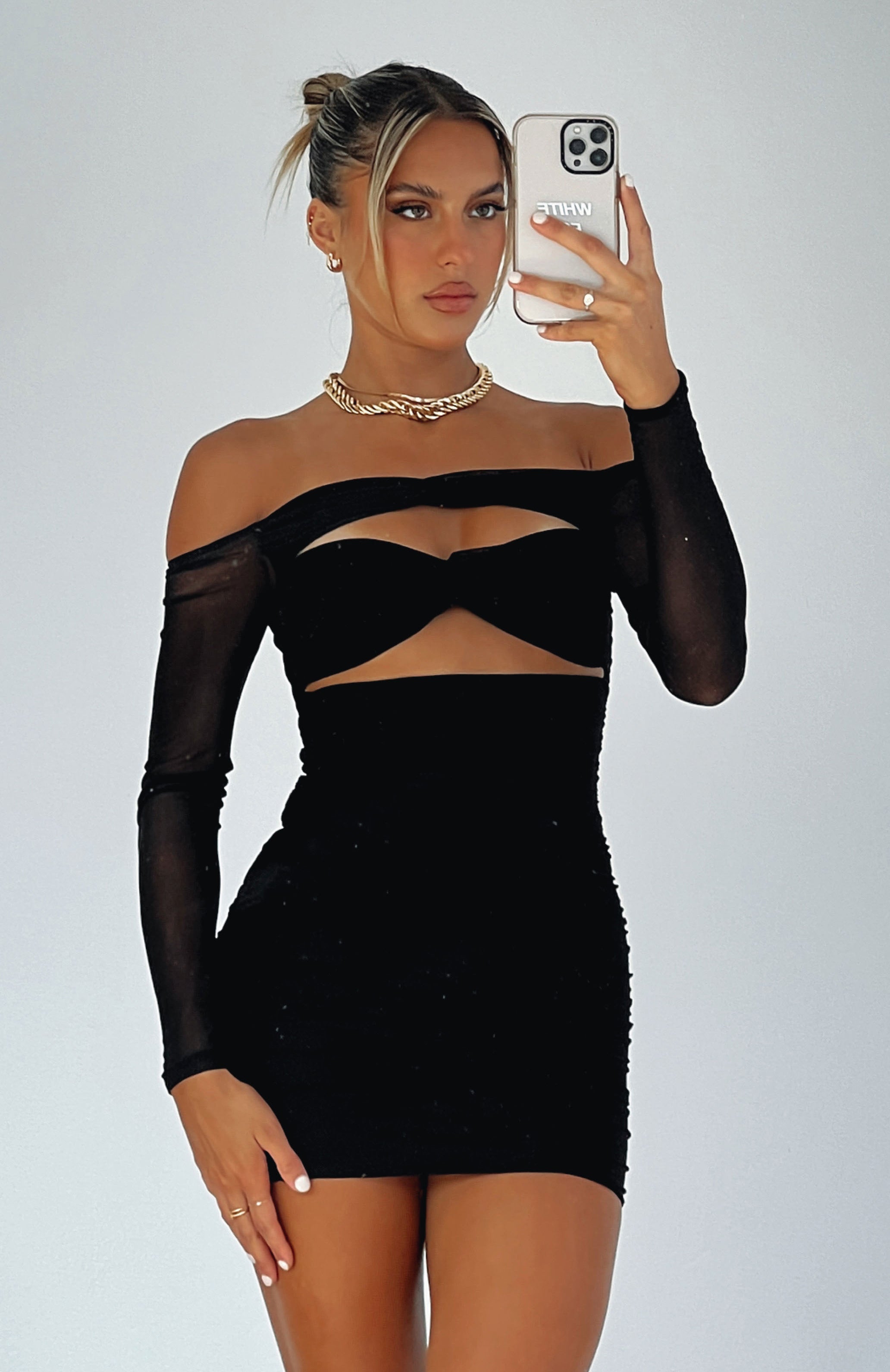 This Love Long Sleeve Mini Dress Black