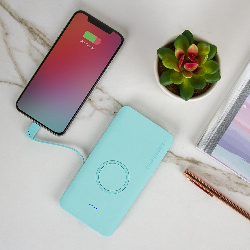 ChargeHubGO+ Power Bank with Wireless Charging Pad