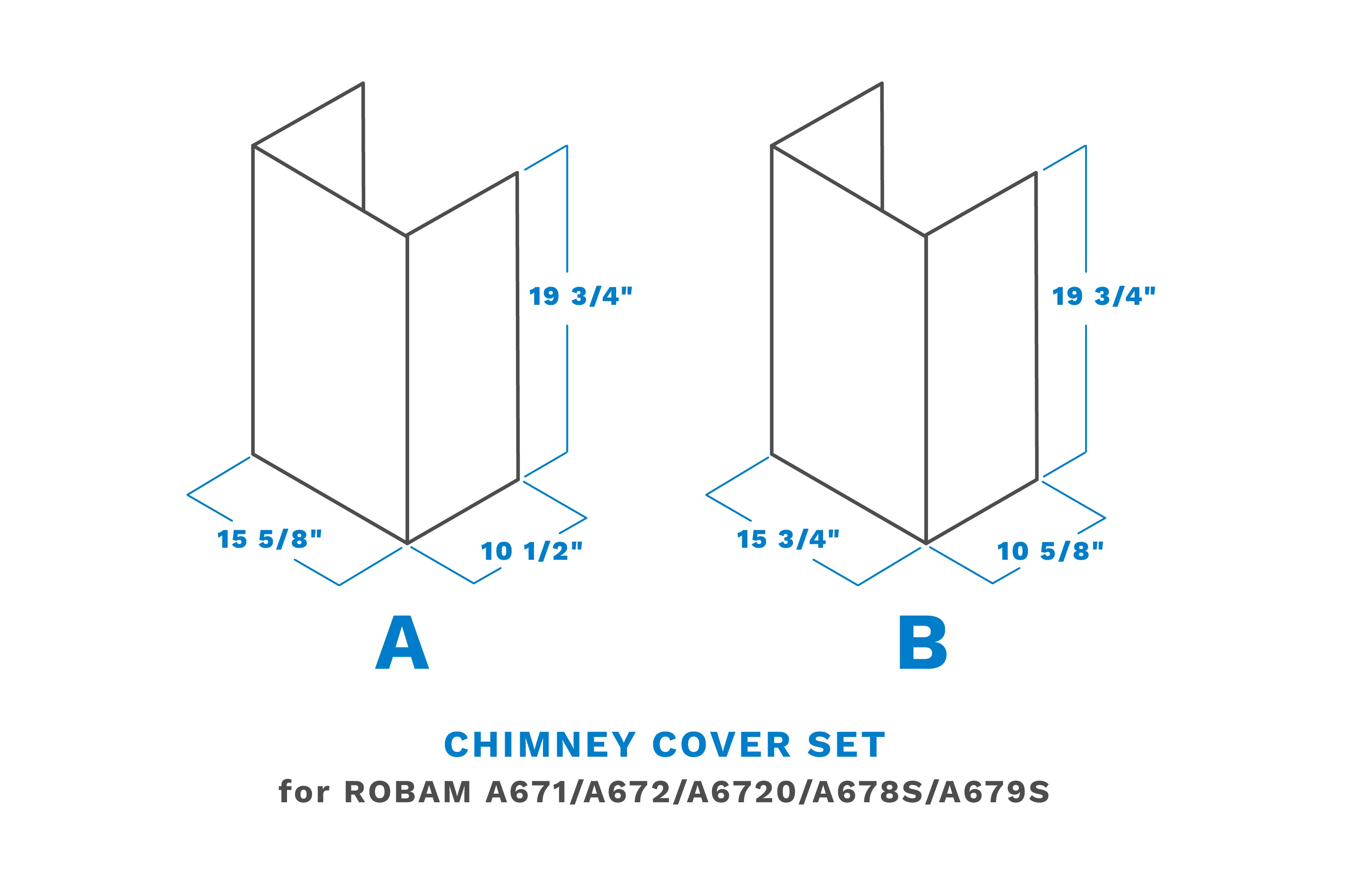 ROBAM - A671/A672/A6720/A678S/A679S Chimney Cover Set