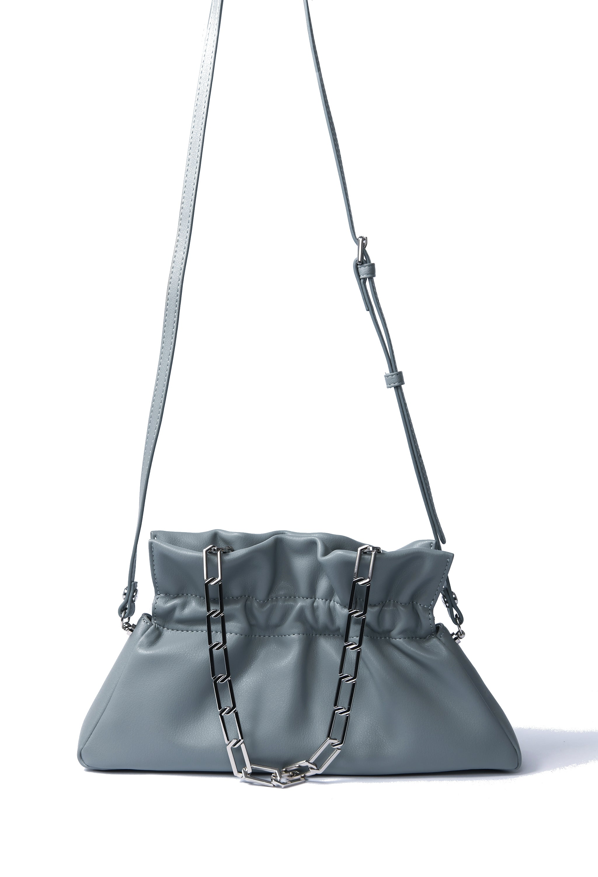 Mila Bag in smooth leather, Haze Blue