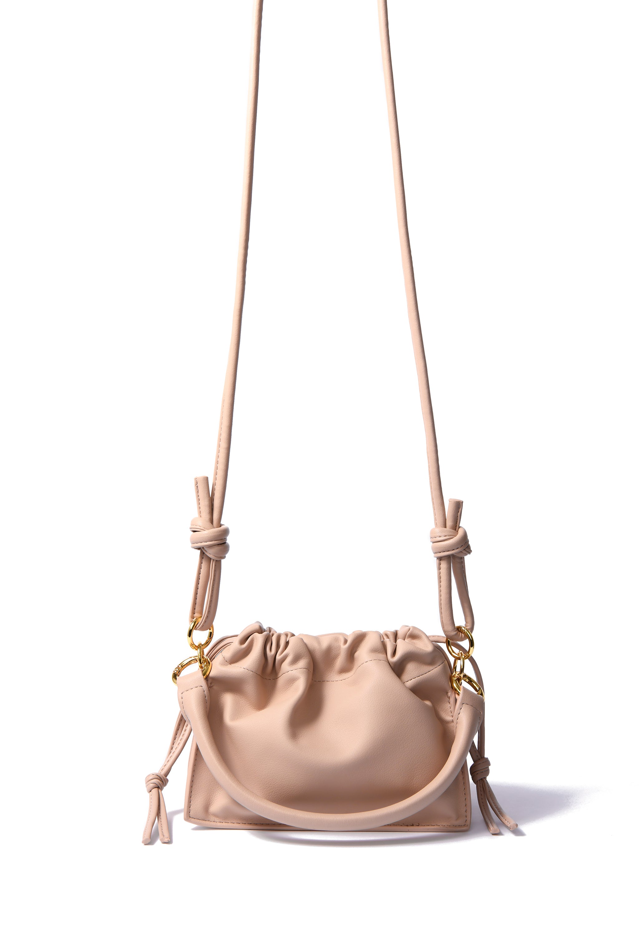 Riley Bag in smooth leather, Nude Pink