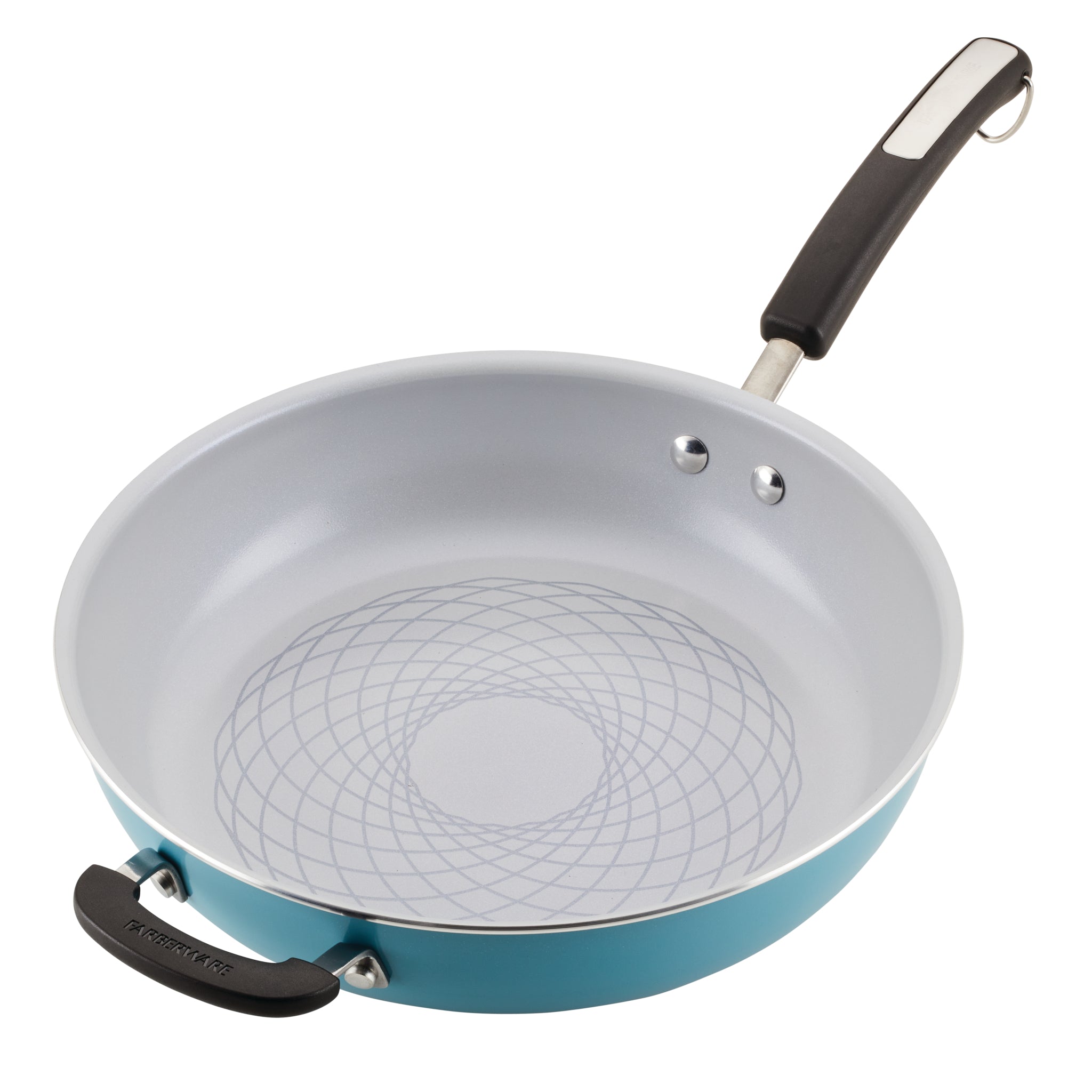 12.5-Inch Recycled Aluminum Ceramic Nonstick Deep Frying Pan