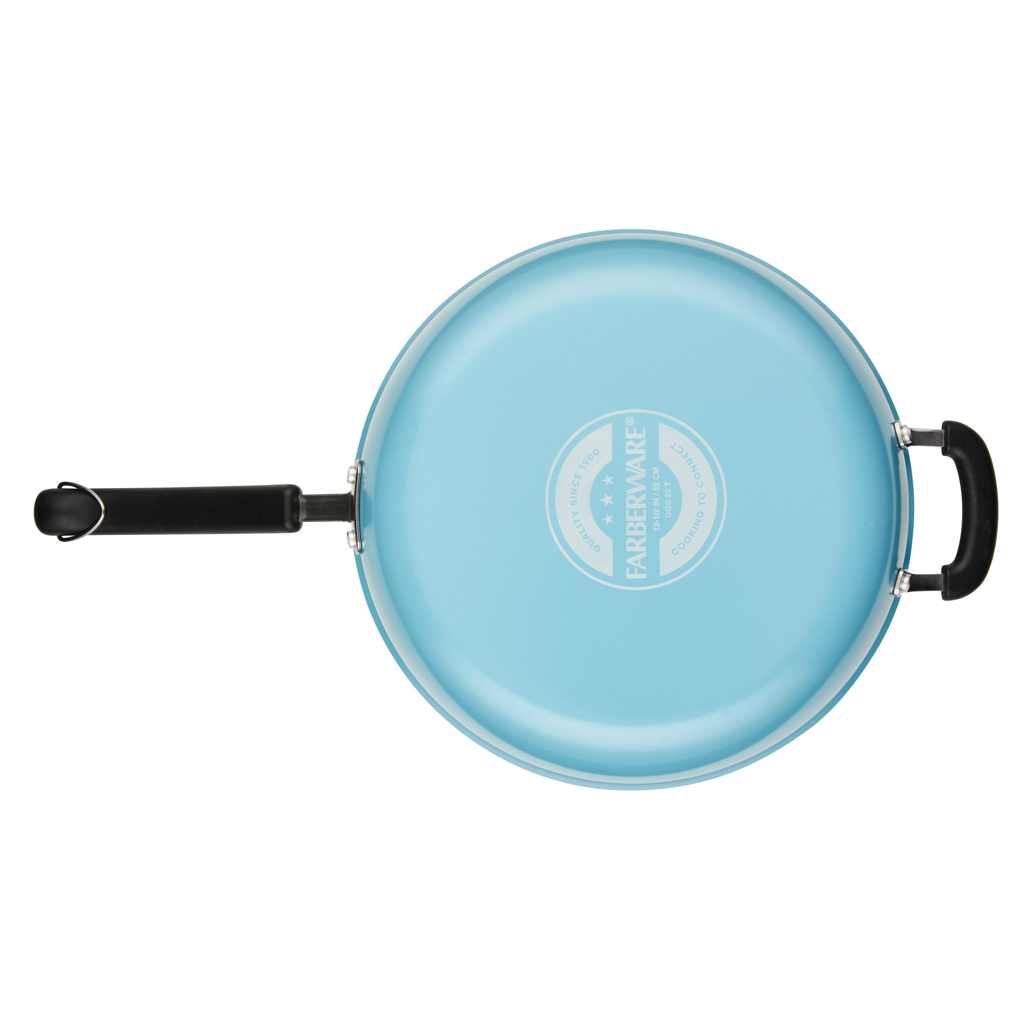 12.5-Inch Recycled Aluminum Ceramic Nonstick Deep Frying Pan