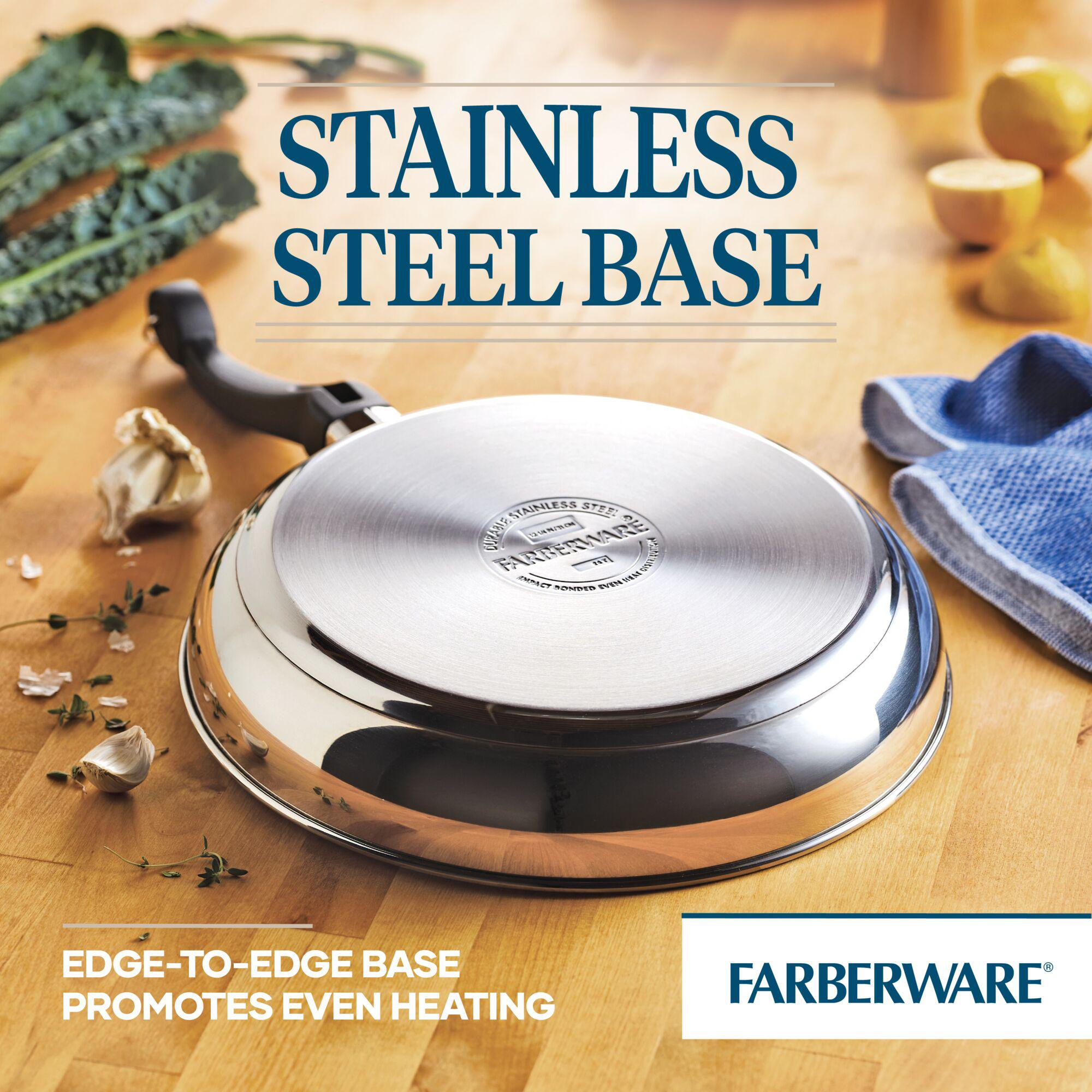 12.5-Inch Stainless Steel Ceramic Frying Pan