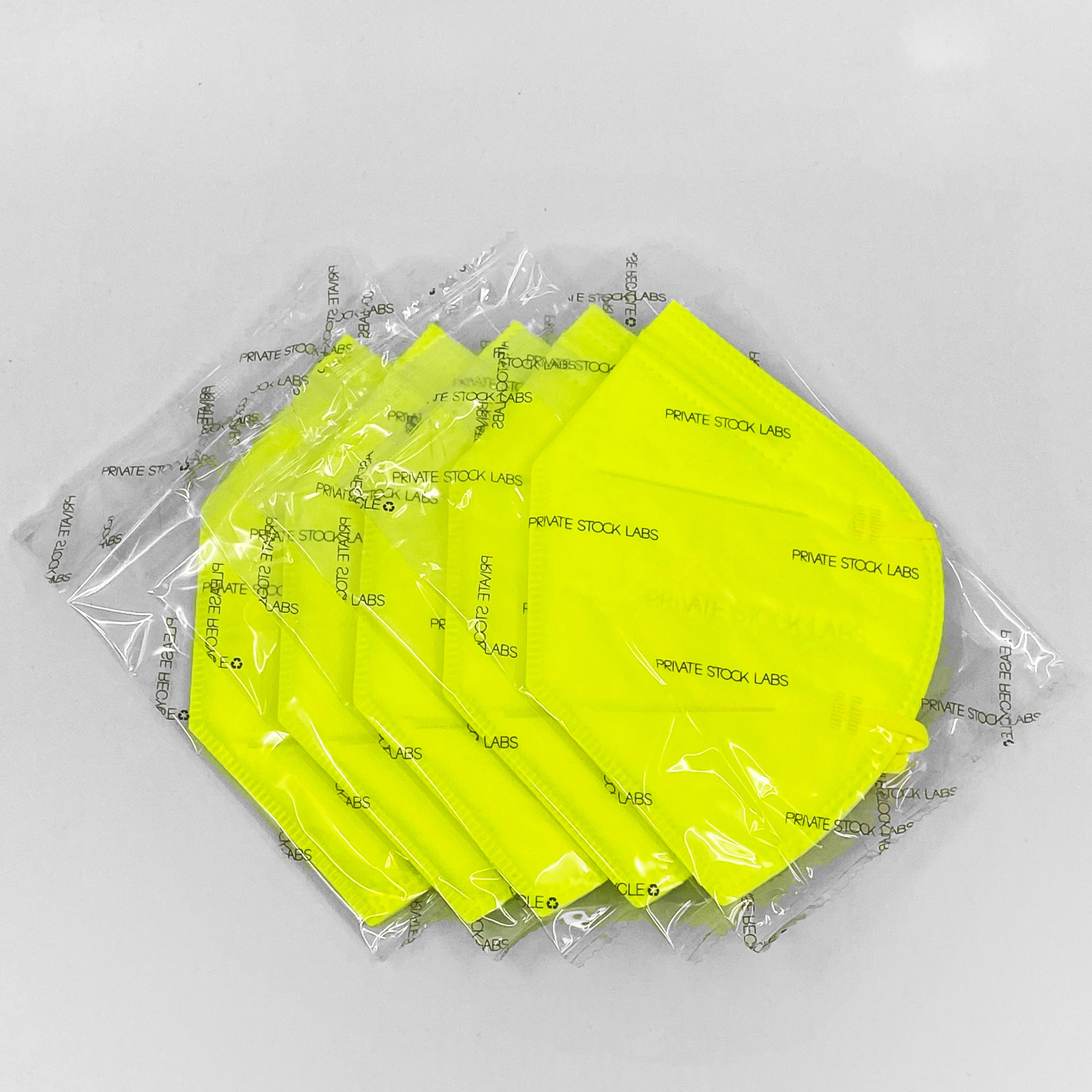 KN95 Protective Mask - Neon Series - Lime (Pack of 5)