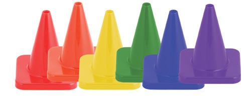 HI Visibility Flexible Vinyl Cones (Set of 6)