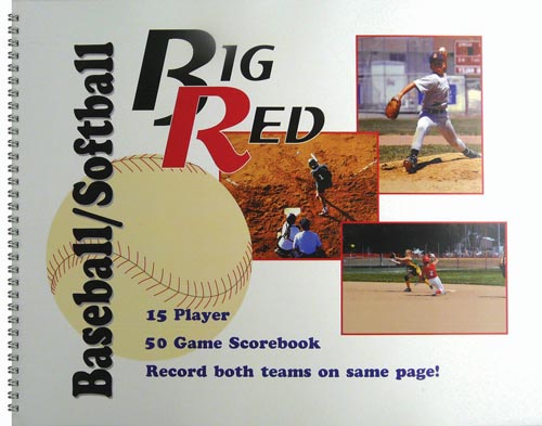 Big Red Baseball/Softball Scorebook - 15 Player