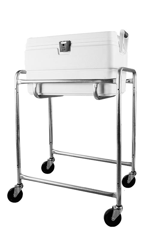 Single Level Ice Cooler Cart