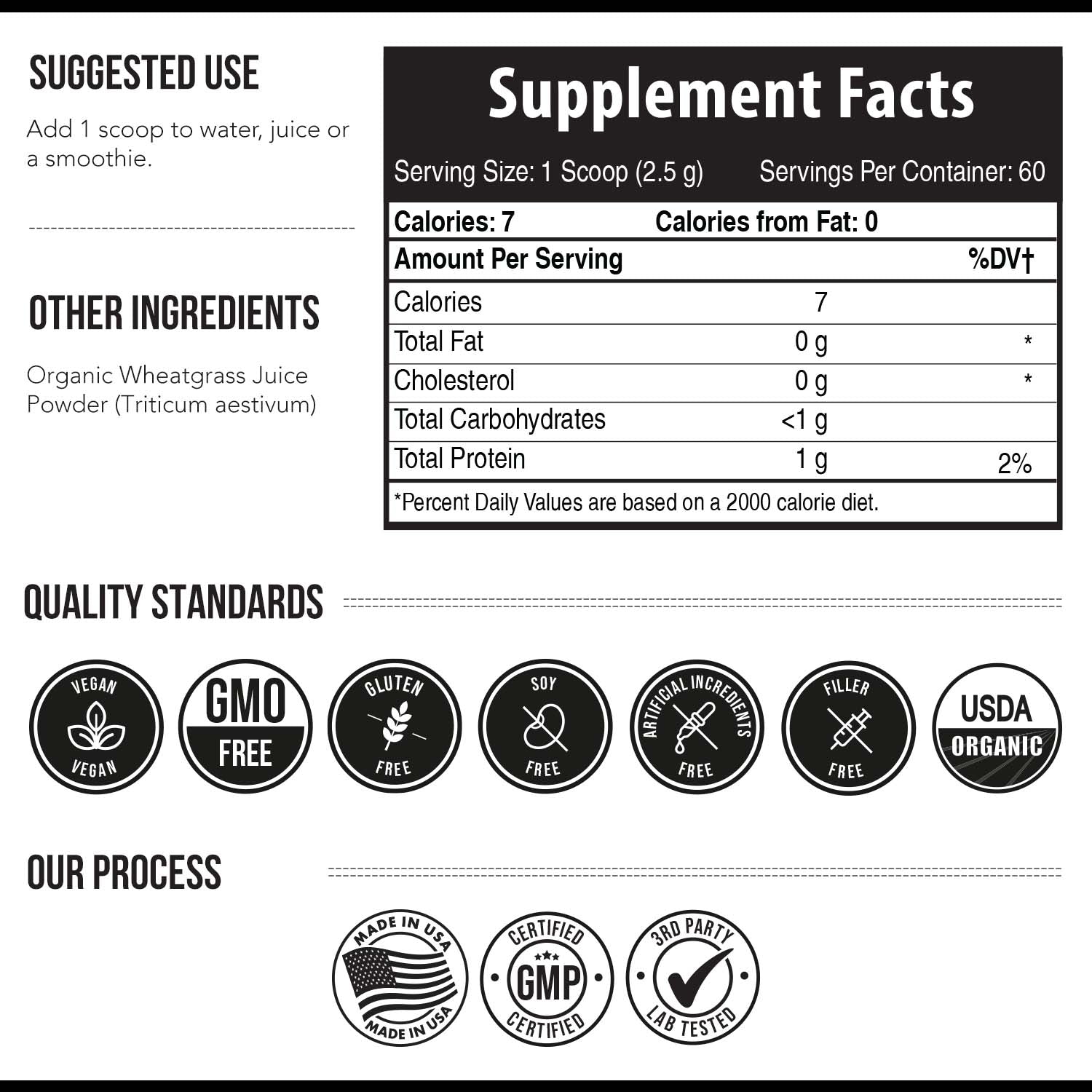 Organic Wheatgrass Juice Powder