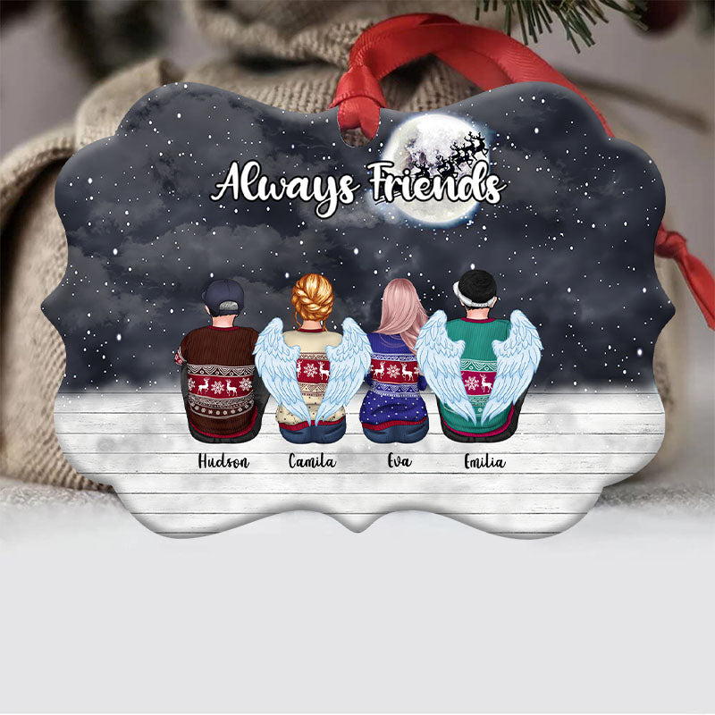 Custom Ornament - Besties Forever - Personalized Christmas Ornament