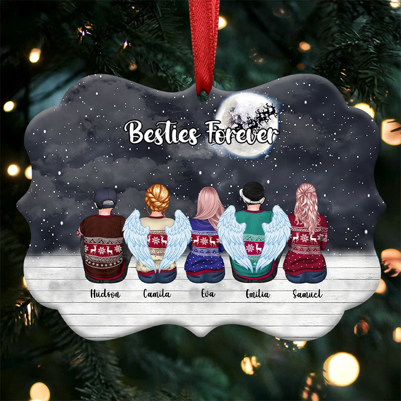 Custom Ornament - Besties Forever - Personalized Christmas Ornament