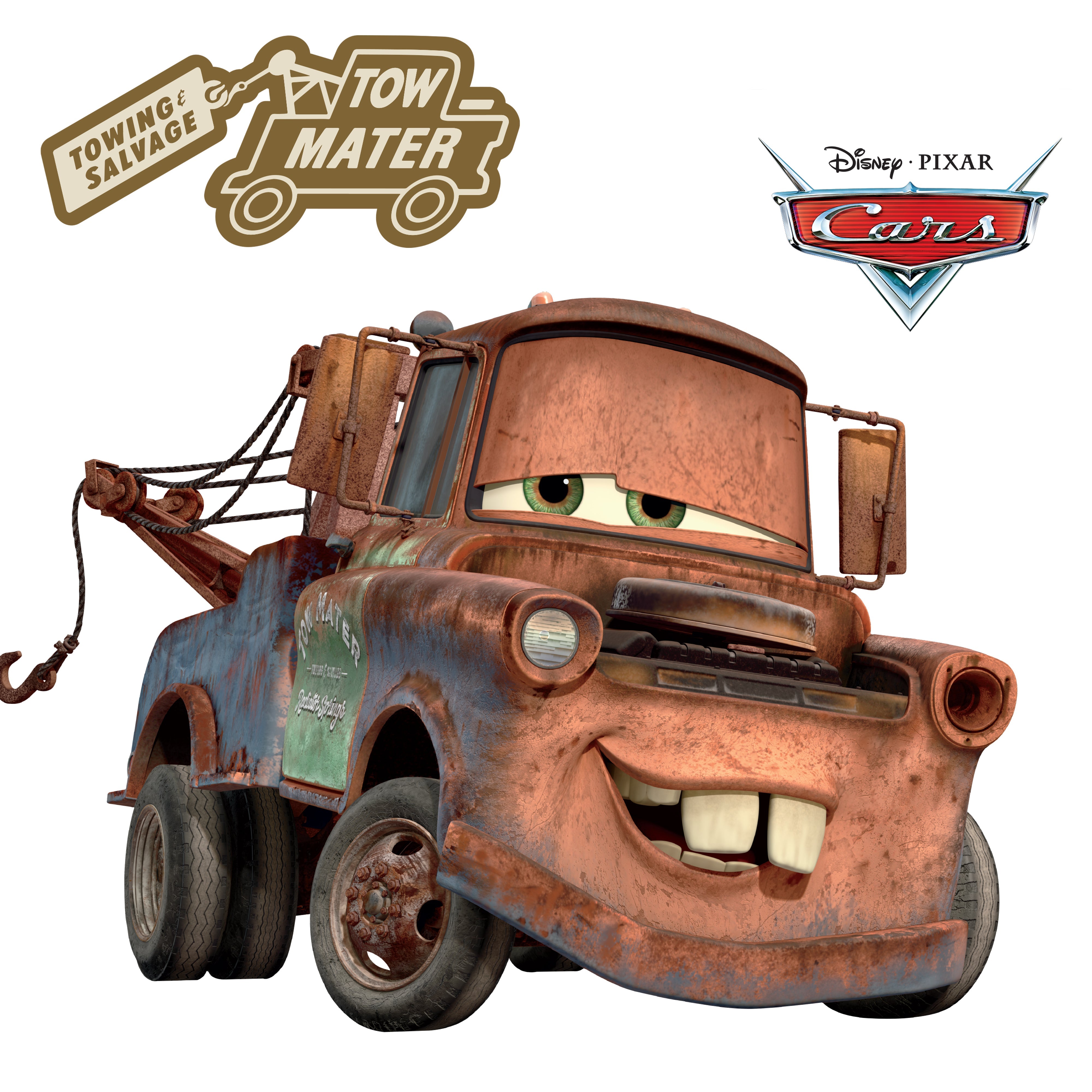 Cars: Mater RealBig        - Officially Licensed Disney Removable Wall   Adhesive Decal