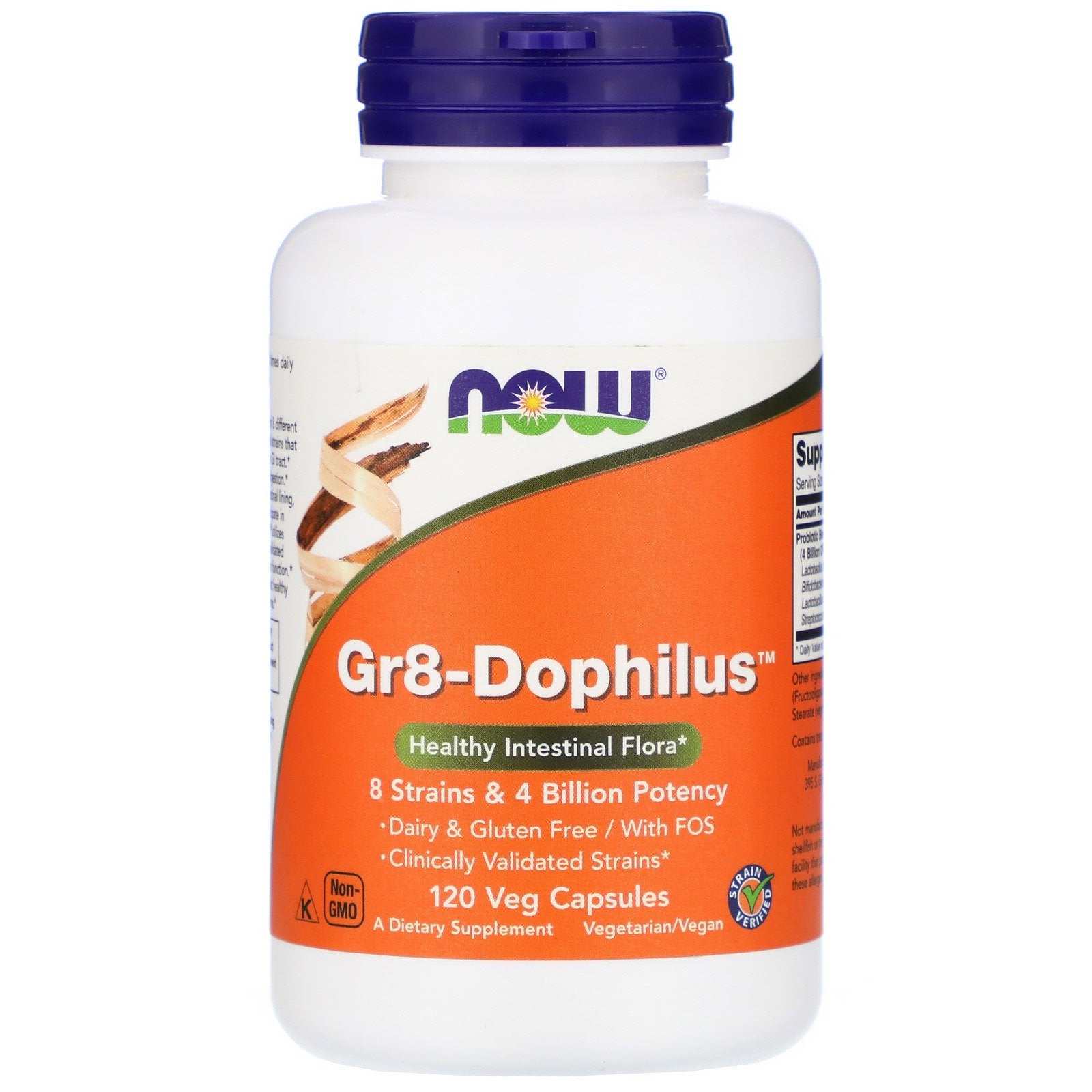 Now Foods - Gr8-Dophilus, 120 Veg Capsules - Expiration date 04/2024