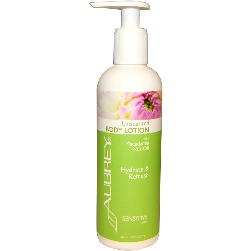 Aubrey Organics - Body Lotion with Macadamia Nut Oil, Unscented, 8 fl oz (237 ml)