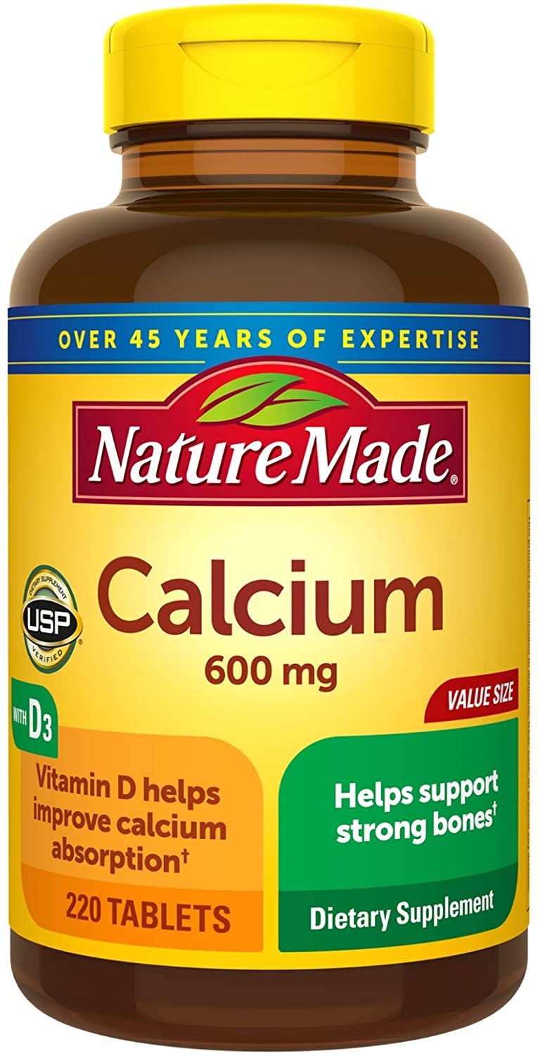 Nature Made Calcium 600 mg, 220 Tablets