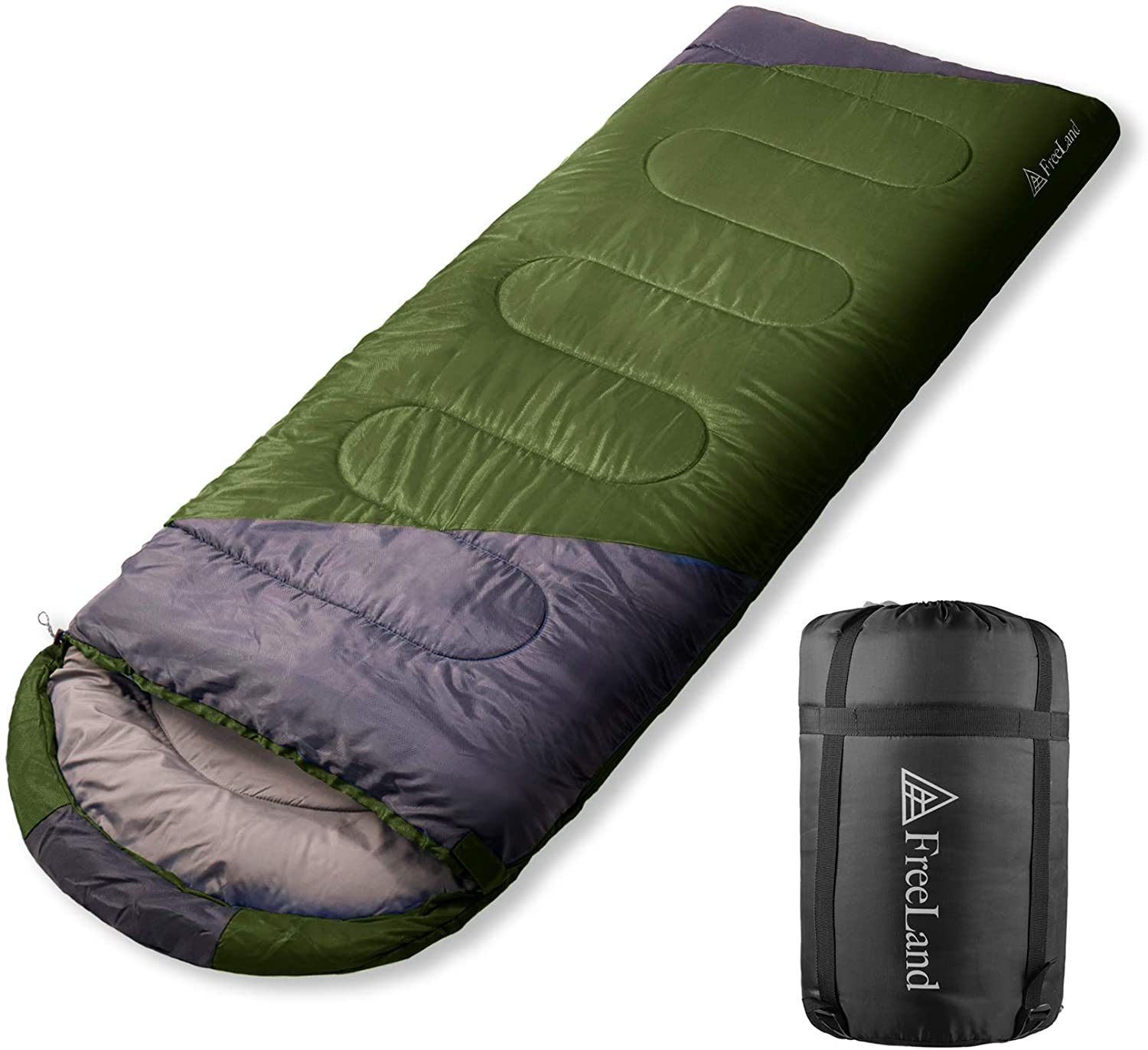 FreeLand Camping Sleeping Bags-3 Seasons Warm & Cold Weather, Lightweight Waterproof for Adults & Kids, Camping Gear Equipment for Traveling & Outdoors