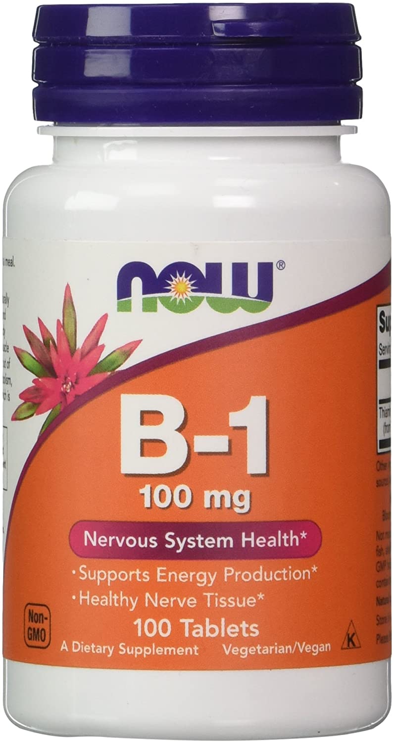 Now Foods - Vitamin B-1, Thiamine, 100 mg, 100 Tablets