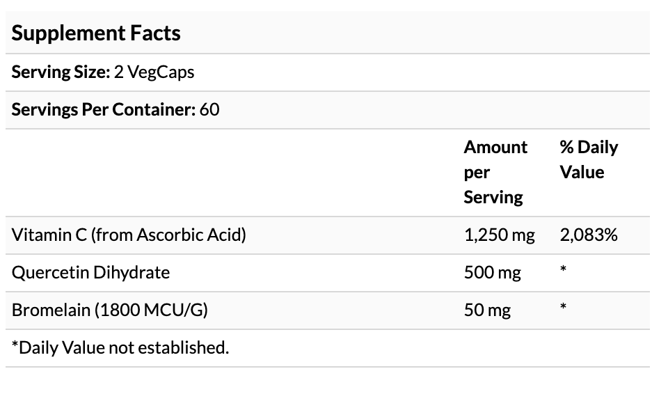 Solaray - QBC Plex, Quercetin & Bromelain plus Vitamin C, 120 VegCaps