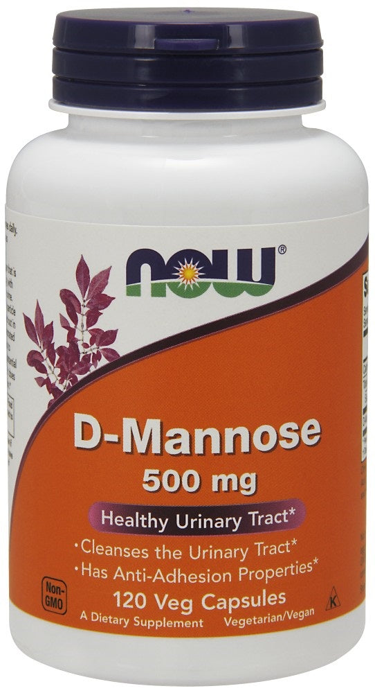 Now Foods D-Mannose, 500 mg, 120 Capsules