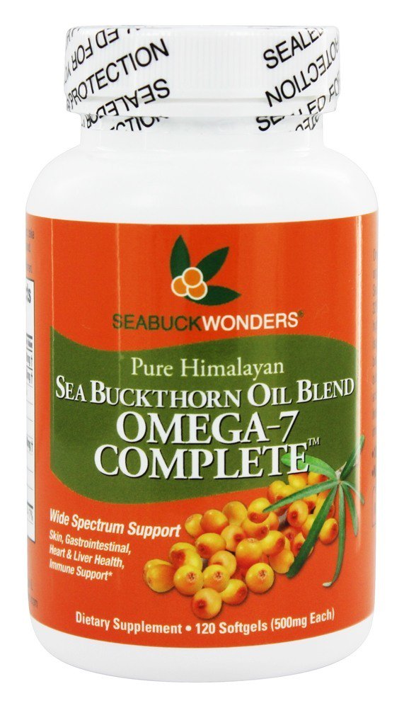 Seabuck Wonders Sea Buckthorn Oil Blend Omega-7 Complete 500 mg, 120 Softgels