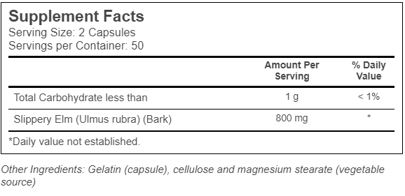 Now Foods - Slippery Elm, 400 mg, 100 Capsules