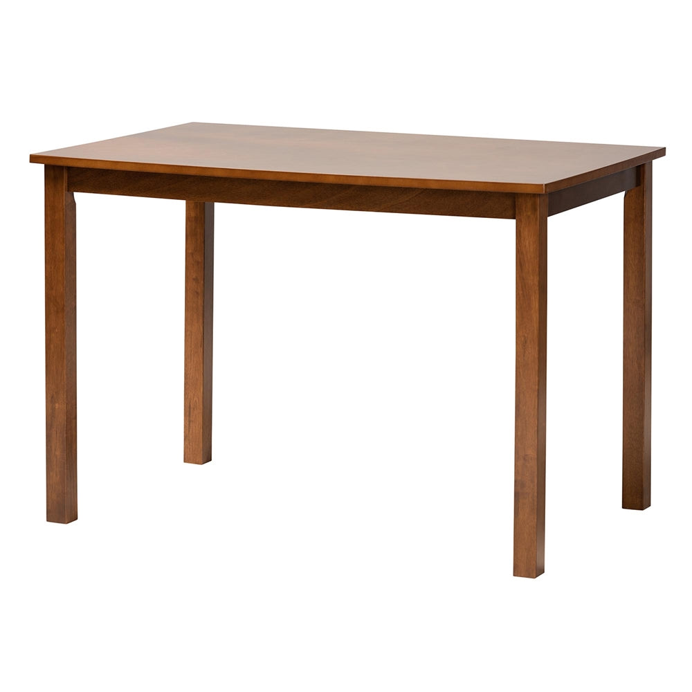 Eveline Modern Walnut Brown Finished Wood 43-inch Dining Table