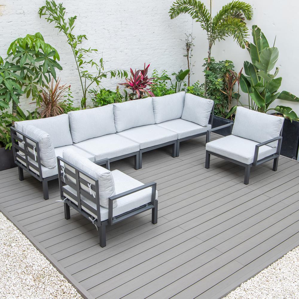 Hamilton 6 Piece Aluminum Patio Conversation Set With Cushions