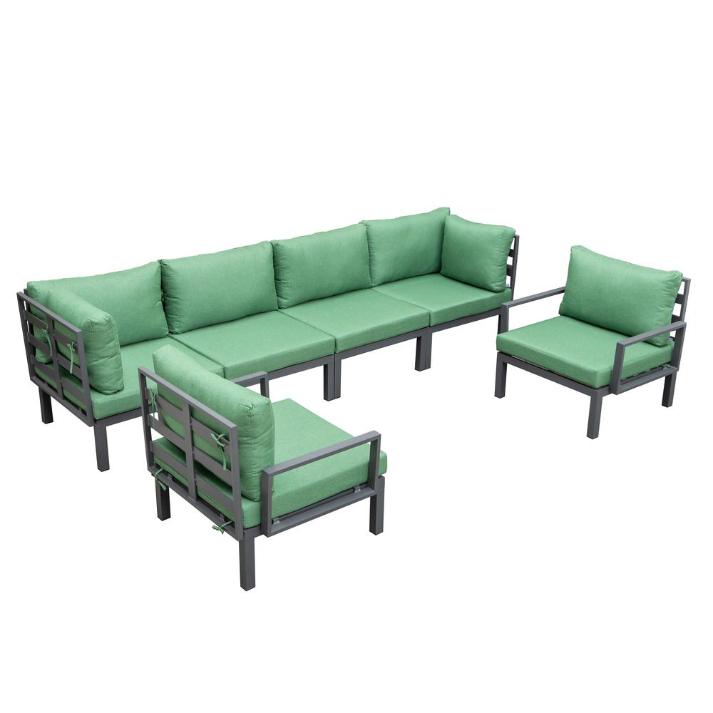 Hamilton 6 Piece Aluminum Patio Conversation Set With Cushions