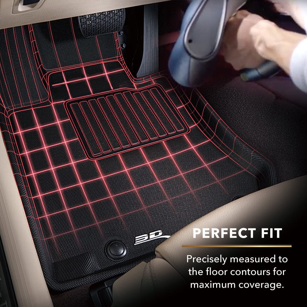 3D MAXpider Custom Fit All-Weather KAGU Series LHD Floor Mats For Tesla Model X 7 SEAT 2022-2024