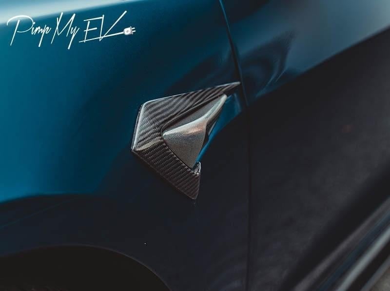 CMST Genuine Matte Carbon Fiber Fender Trims for Tesla Model S 2015-2020