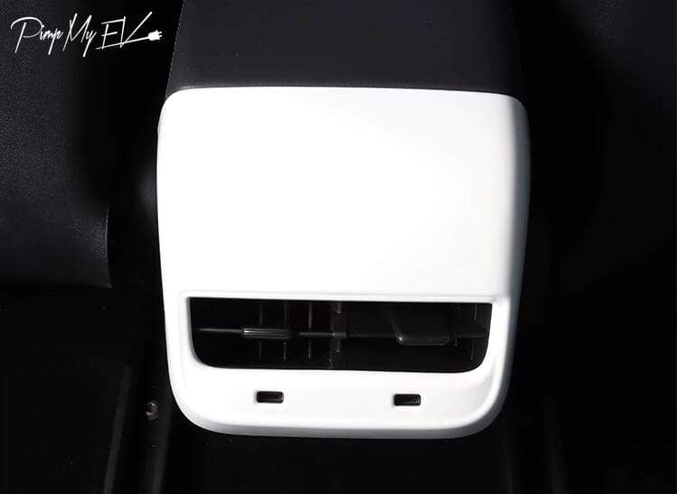 ABS Rear Air Conditioner Vent Fascia for Tesla Model Y 2020-2023