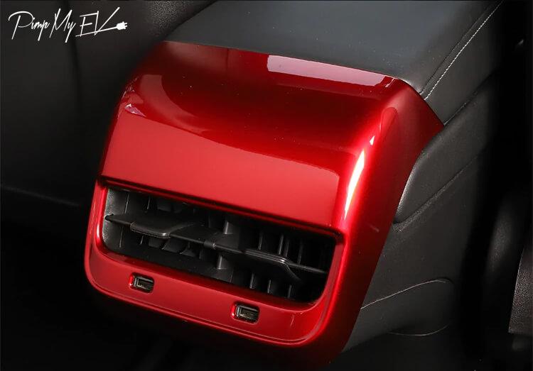 ABS Rear Air Conditioner Vent Fascia for Tesla Model Y 2020-2023