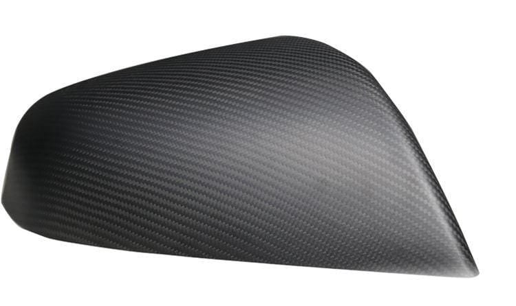 Real Molded Matte Carbon Fiber Side Mirror Overlay Covers for Tesla Model X 2022-2024