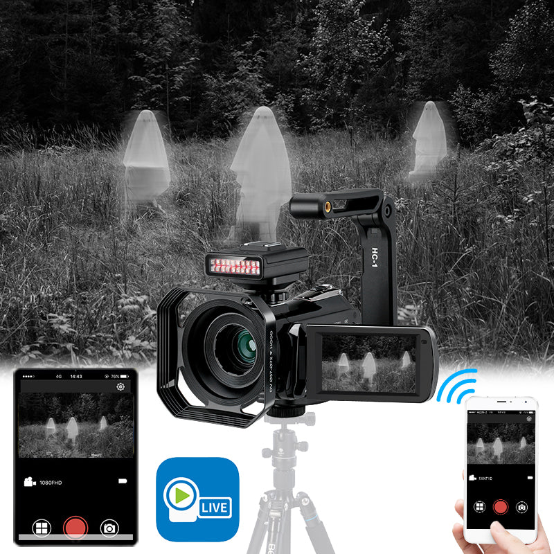 ORDRO Infrared Camcorder Paranormal Investigation Video Camera Night Vision Vlog Ghost Hunting