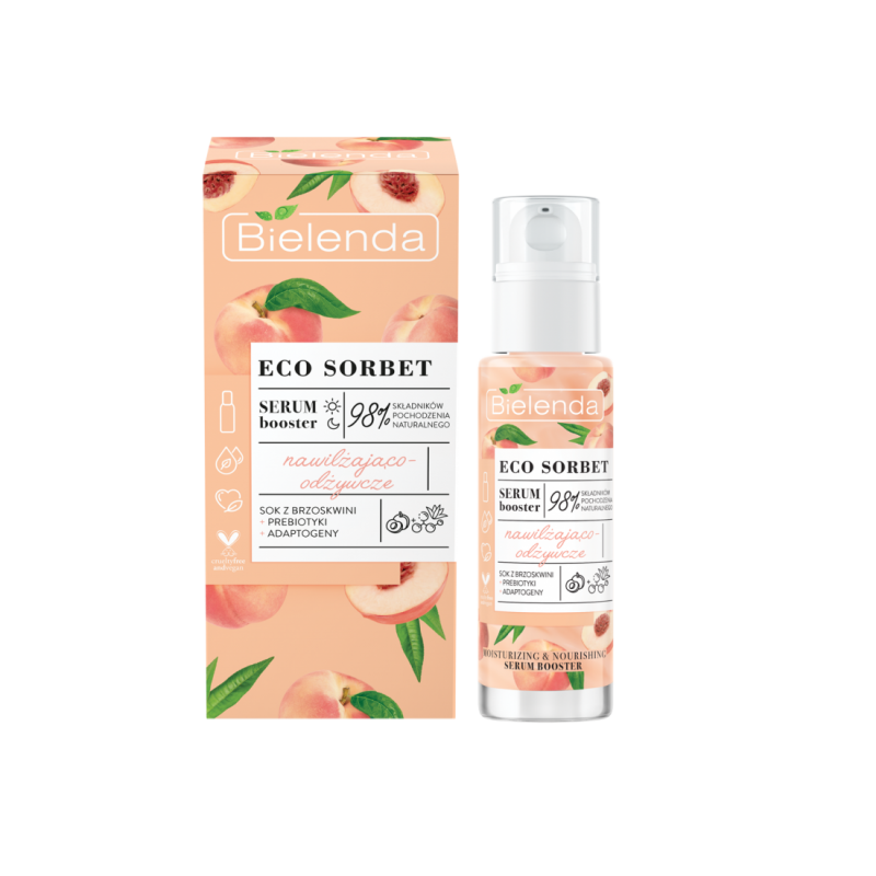 Bielenda Eco Sorbet Peach Serum Booster Deeply Moisturizing & Nourishing 30ml