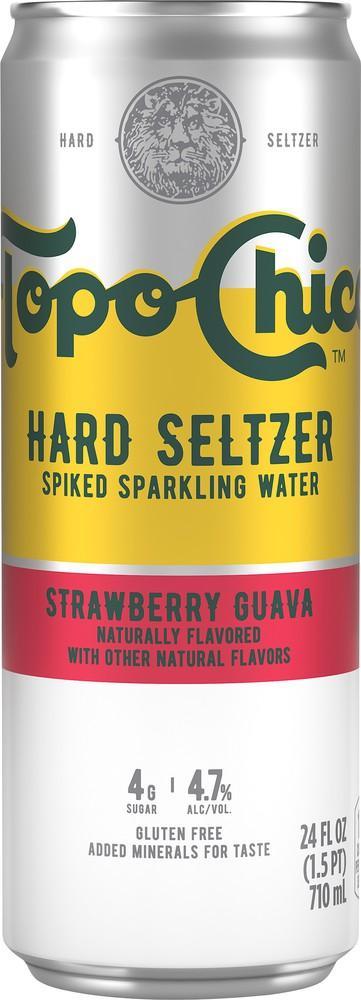 24oz Seltzer TopoChico Strawberry Guava